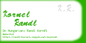 kornel randl business card